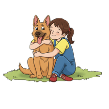 Girl Hugging