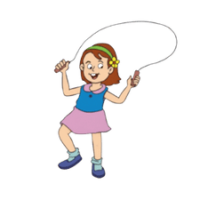 Girl skipping