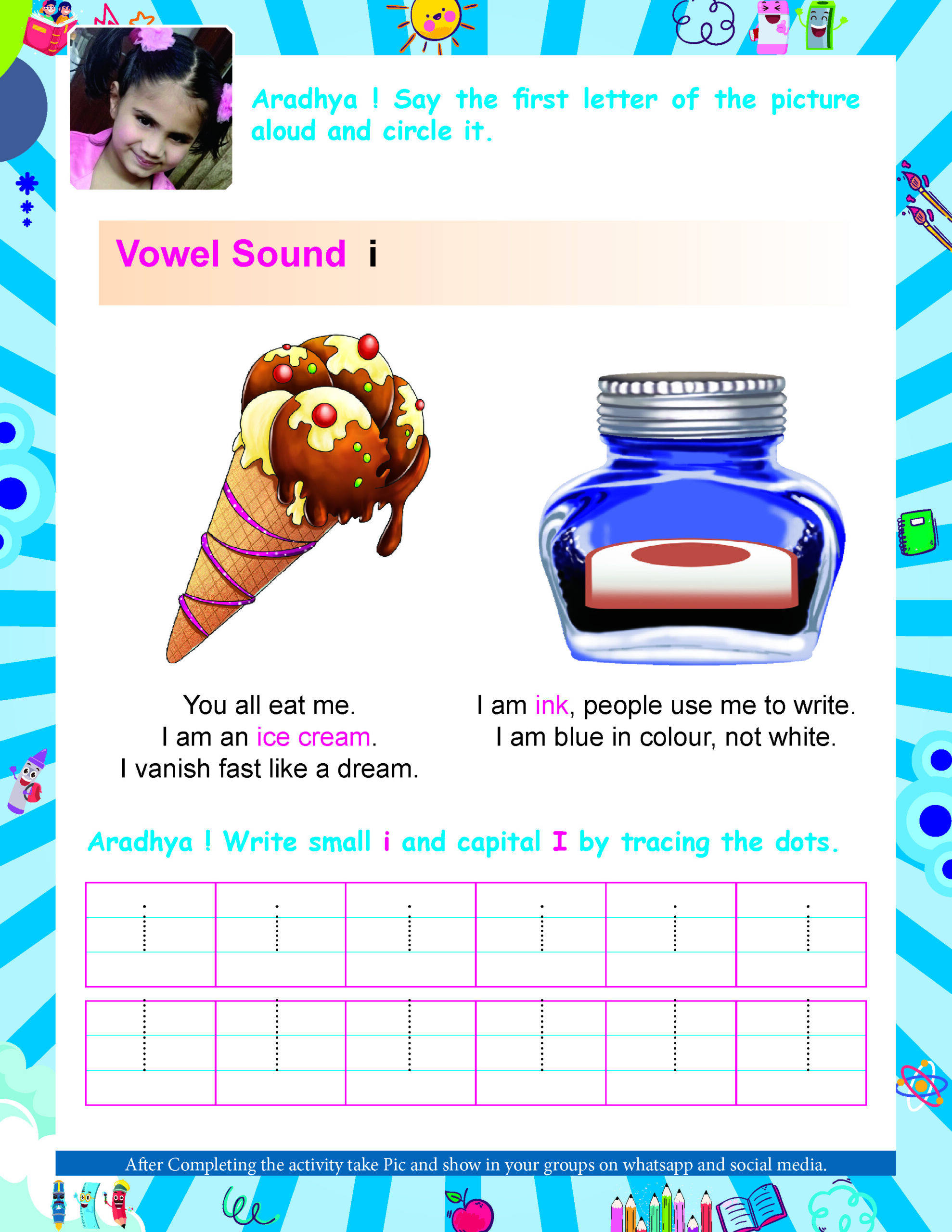 Customized Activity Sheet, English, Pack of 50 - Image 3
